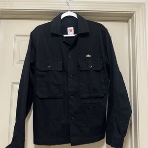 Lacoste Live Men's Black Military Field Shirt Jacket medium